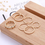 6 pc Geometric Ring Set