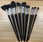 Stunning Spiral 10 Piece Makeup Brush Set