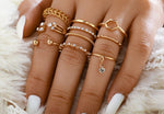 8 pc Boho Ring Set